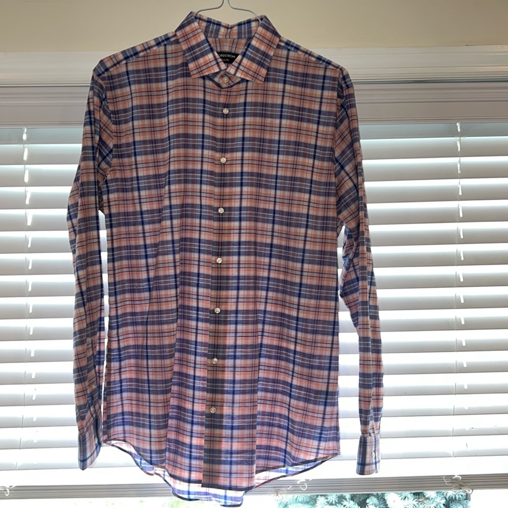 Nordstrom Trim Fit Dress Shirt 16 1/2 36/37